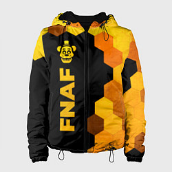 Куртка с капюшоном женская FNAF - gold gradient по-вертикали, цвет: 3D-черный