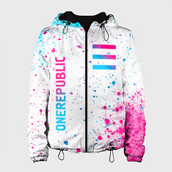 Женская куртка OneRepublic neon gradient style вертикально
