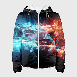 Женская куртка Лед и пламя абстракция