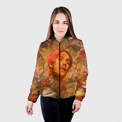 Куртка с капюшоном женская Lil Peep розы, цвет: 3D-черный — фото 2