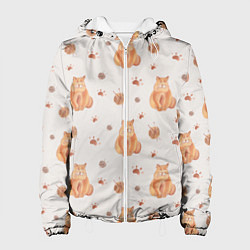 Женская куртка Паттерн - пухлый кот