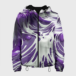 Женская куртка Бело-фиолетовая краска