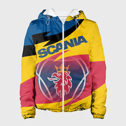 Женская куртка Scania logo / 3D-Белый – фото 1