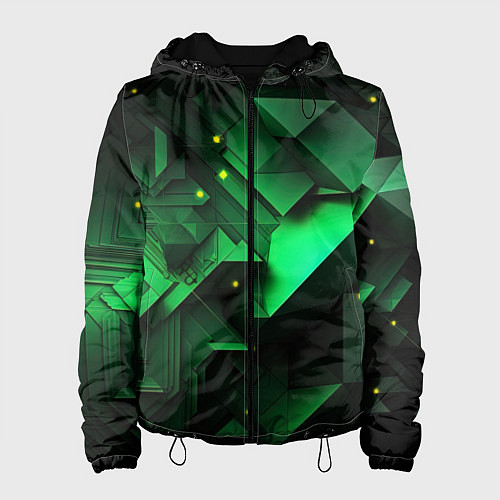 Женская куртка Визуальные иллюзии в геометрии / 3D-Черный – фото 1