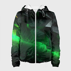 Женская куртка Асимметрия зеленого узора