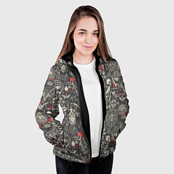 Куртка с капюшоном женская Колдовство и чёрная магия, цвет: 3D-черный — фото 2