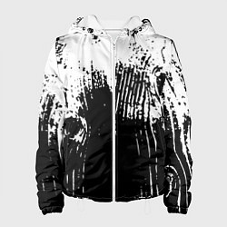 Женская куртка Черно-белая абстракция гранж