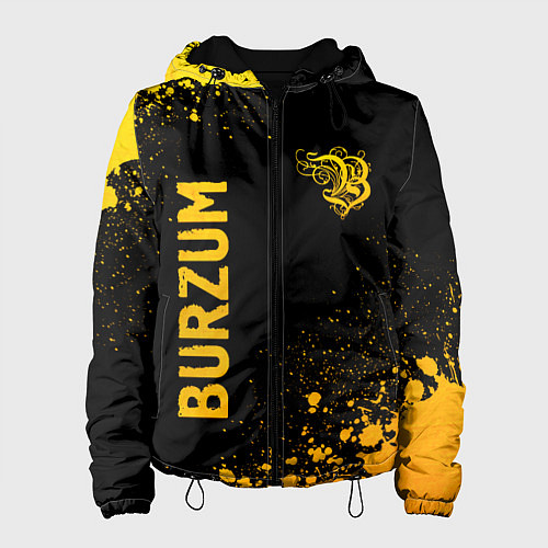Женская куртка Burzum - gold gradient вертикально / 3D-Черный – фото 1