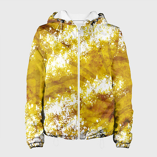 Женская куртка Желто-белая абстракция / 3D-Белый – фото 1