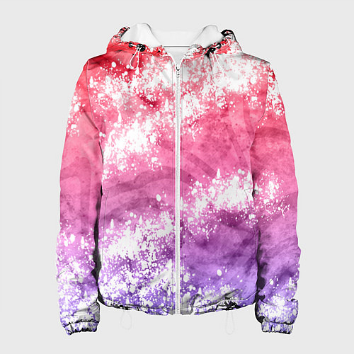 Женская куртка Сине-красная абстракция / 3D-Белый – фото 1