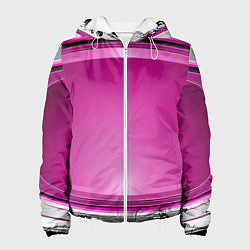Куртка с капюшоном женская Розовый выпуклый фон, цвет: 3D-белый