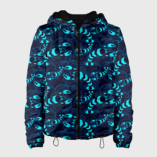 Женская куртка Голубые раки / 3D-Черный – фото 1