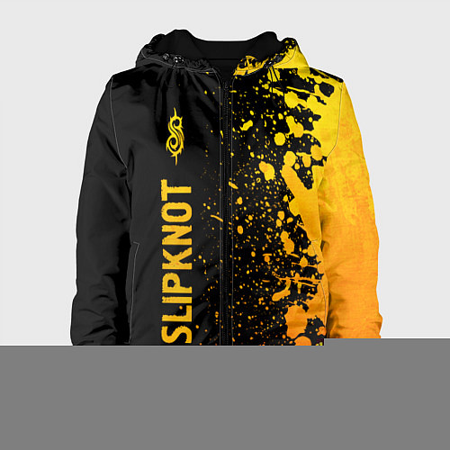 Женская куртка Slipknot - gold gradient по-вертикали / 3D-Черный – фото 1