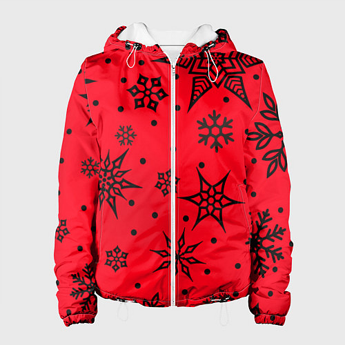 Женская куртка Праздничный снег / 3D-Белый – фото 1