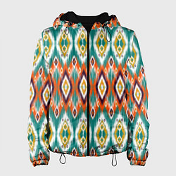 Женская куртка Орнамент икат - имитация аткласной ткани