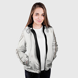 Куртка с капюшоном женская Текстура дерева - нейросеть, цвет: 3D-черный — фото 2