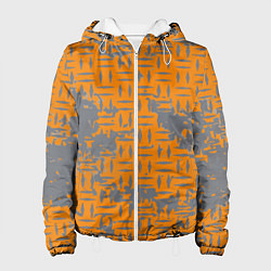 Куртка с капюшоном женская Старый металл, цвет: 3D-белый