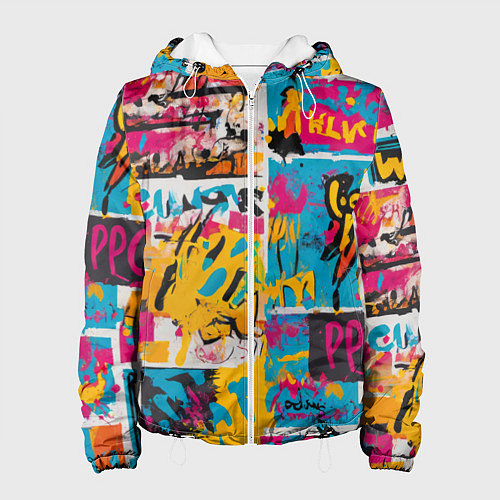 Женская куртка В стиле поп арт / 3D-Белый – фото 1