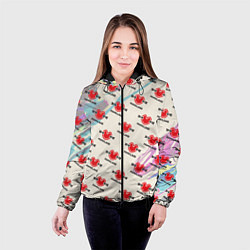Куртка с капюшоном женская Momaland pattern, цвет: 3D-черный — фото 2