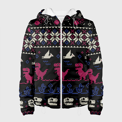 Женская куртка Доисторический свитер / 3D-Белый – фото 1