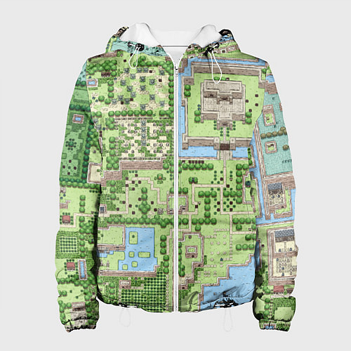 Женская куртка Zelda: карта / 3D-Белый – фото 1