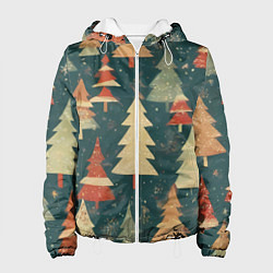 Женская куртка Елки новый год