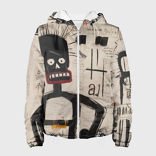 Женская куртка Рисунок человека на бумаге / 3D-Белый – фото 1