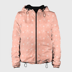 Женская куртка Паттерн персиковый маленькие стилизованные цветы