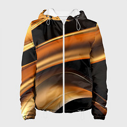 Куртка с капюшоном женская Yellow black style, цвет: 3D-белый