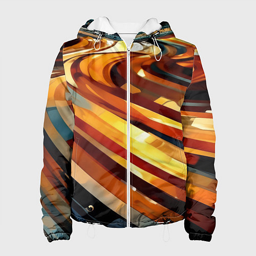 Женская куртка Абстрактная дорога / 3D-Белый – фото 1