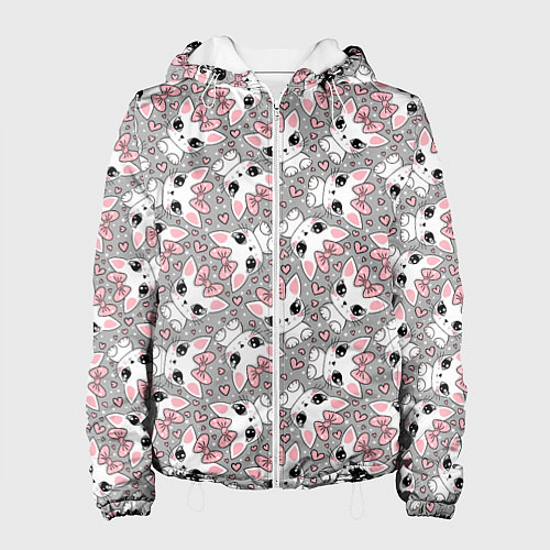 Женская куртка Котята с бантиками / 3D-Белый – фото 1