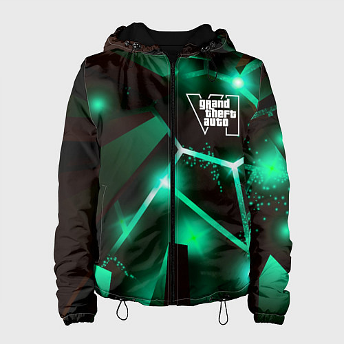 Женская куртка GTA6 разлом плит / 3D-Черный – фото 1