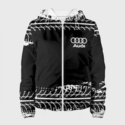 Куртка с капюшоном женская Audi sportcolor, цвет: 3D-белый