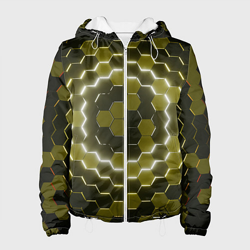 Женская куртка Гексагональная броня / 3D-Белый – фото 1