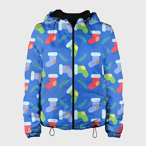 Женская куртка Рождественские валенки / 3D-Черный – фото 1