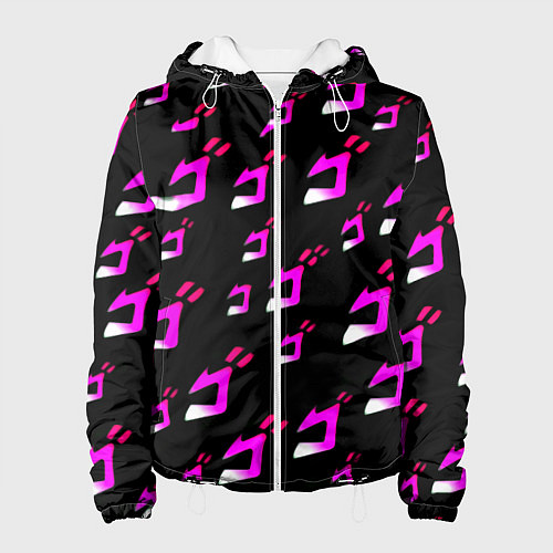 Женская куртка JoJos Bizarre neon pattern logo / 3D-Белый – фото 1
