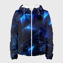 Женская куртка Синяя геометрическая абстракция