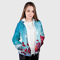 Куртка с капюшоном женская Сhristmas toys, цвет: 3D-белый — фото 2