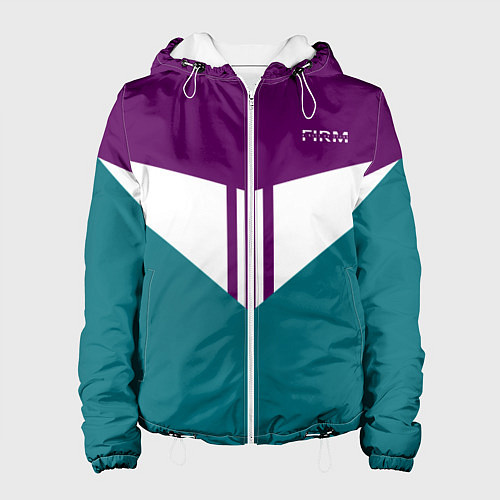 Женская куртка FIRM темная сирень и бирюза / 3D-Белый – фото 1