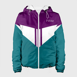 Женская куртка FIRM темная сирень и бирюза