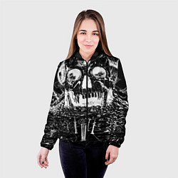 Куртка с капюшоном женская Череп черного клевера, цвет: 3D-черный — фото 2