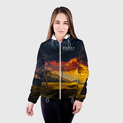 Куртка с капюшоном женская STALKER 2 осеняя дорога, цвет: 3D-белый — фото 2