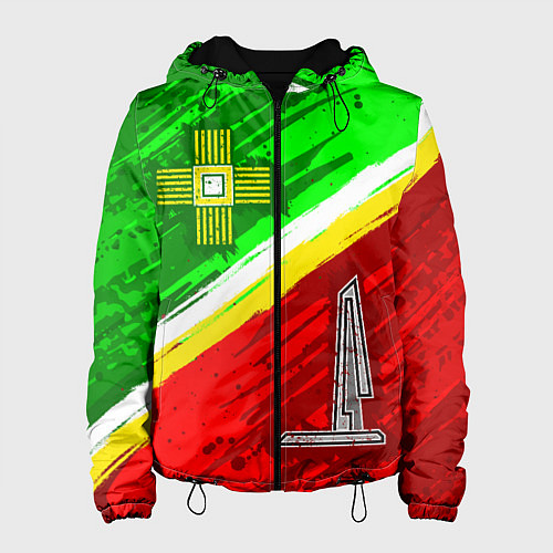 Женская куртка Флаг Зеленограадского АО / 3D-Черный – фото 1