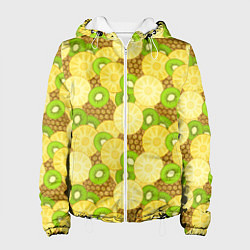 Женская куртка Фрукты - ананас и киви