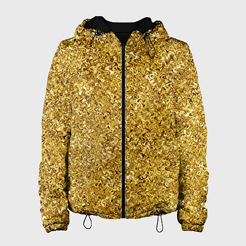 Женская куртка Золотой волнистый с переливами / 3D-Черный – фото 1