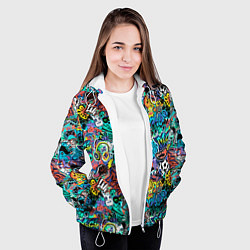Куртка с капюшоном женская Music life, цвет: 3D-белый — фото 2