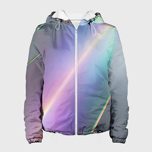 Женская куртка Металлическая голография / 3D-Белый – фото 1