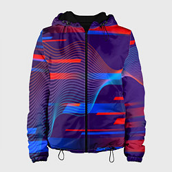 Куртка с капюшоном женская Abstraction colored, цвет: 3D-черный