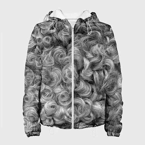 Женская куртка Кудрявая шерсть баранов / 3D-Белый – фото 1