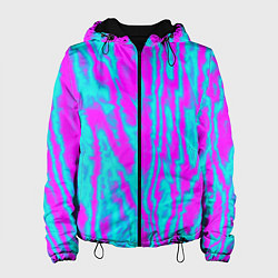 Женская куртка Абстрактные полосы неоновый